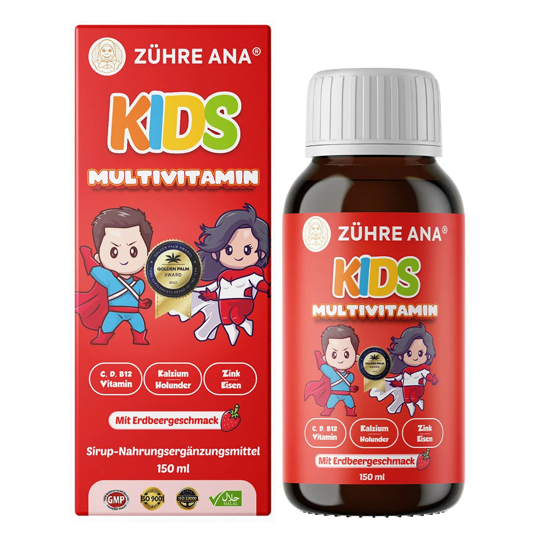 Zühre Ana Kids Multivitamin Erdbeer-Sirup – 150 ml