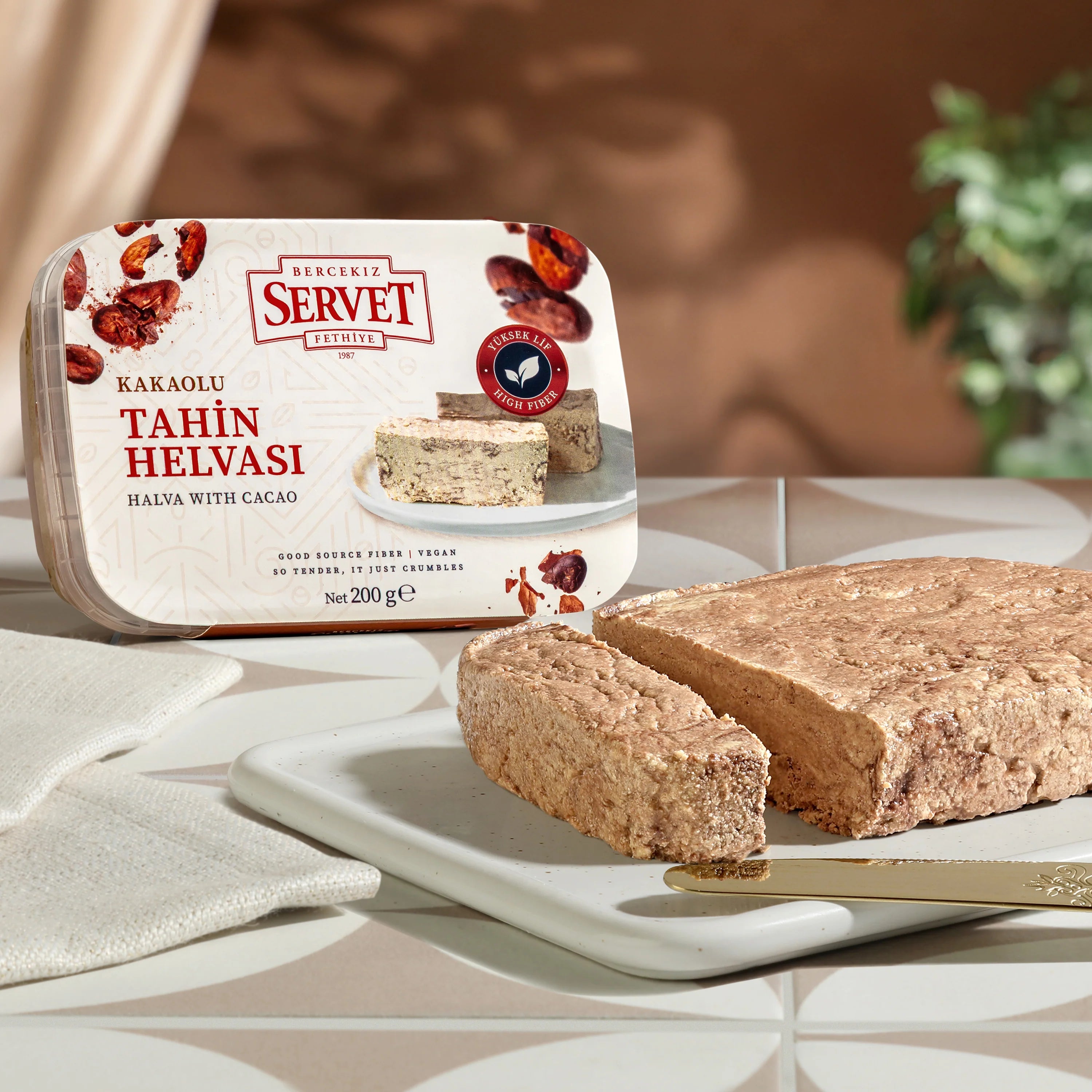 Frische Tahin-Helva mit Kakao – 400 g