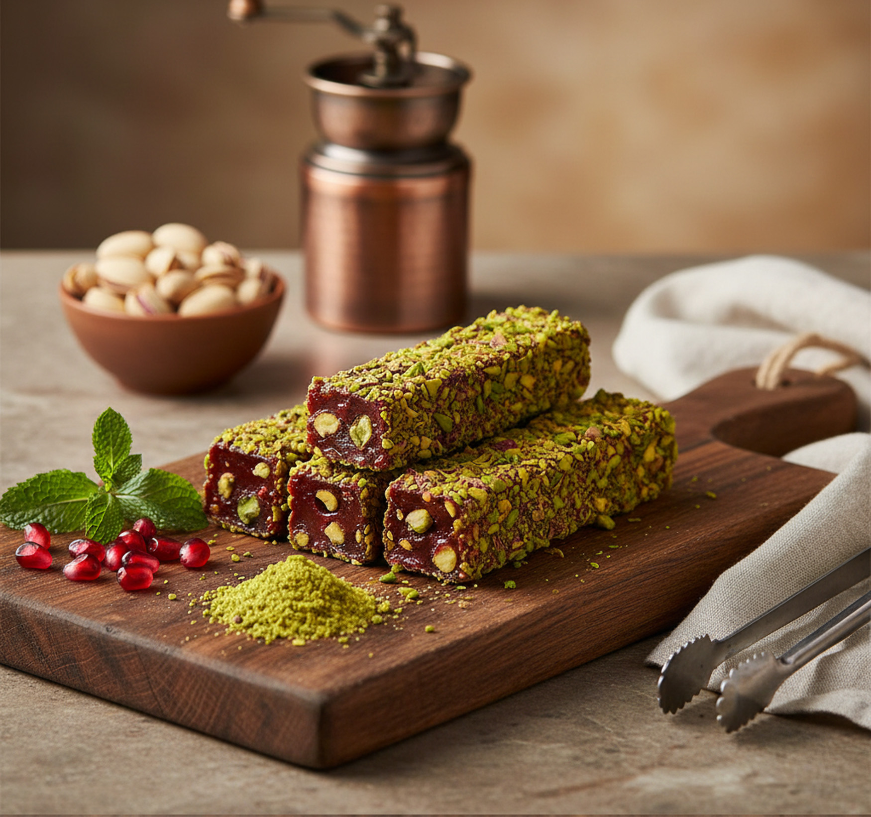 Granatapfel mit Pistazien