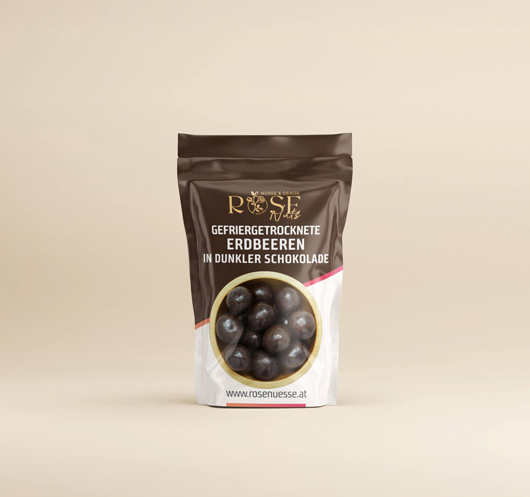 Gefriergetrocknete Erdbeeren in dunkler Schokolade 250g