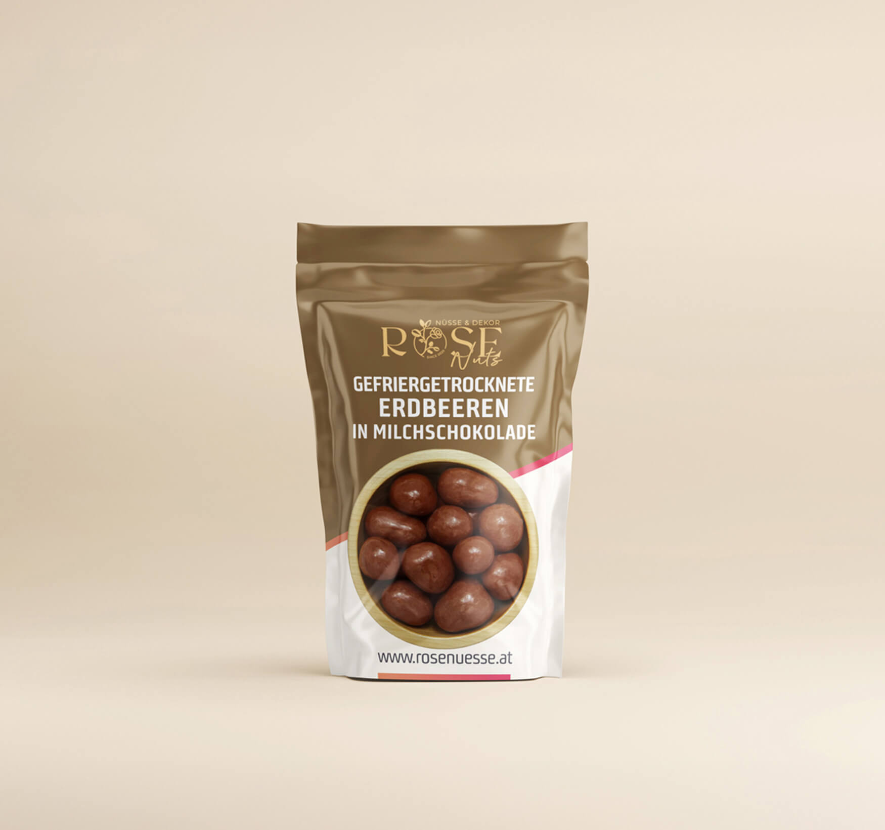 Gefriergetrocknete Erdbeeren in Milchschokolade 250g