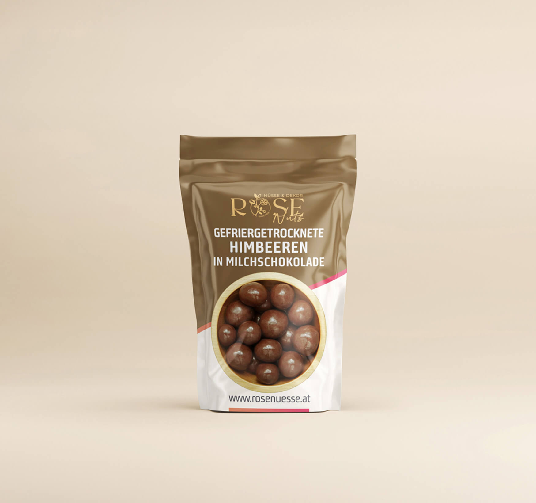 Gefriergetrocknete Himbeeren in Vollmilchschokolade 250g