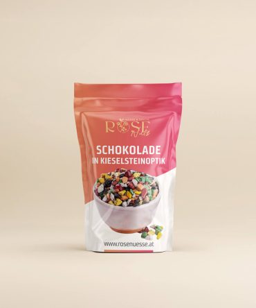 Schokolade in Kieselsteinoptik