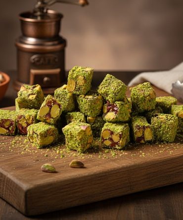 Premium Lokum mit feinst gemahlenen Pistazien